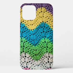 レインボークロシェデザイン iPhone 12ケース