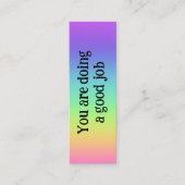 レインボーグッドジョブ勇気付けられる スキニー名刺 (正面)