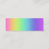 レインボーグッドジョブ勇気付けられる スキニー名刺 (裏面)