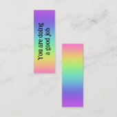 レインボーグッドジョブ勇気付けられる スキニー名刺 (正面/裏面)