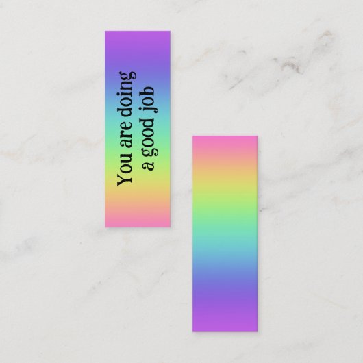 レインボーグッドジョブ勇気付けられる スキニー名刺 (正面/裏面)