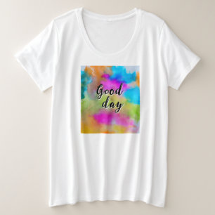 レインボーグッドデイ プラスサイズTシャツ