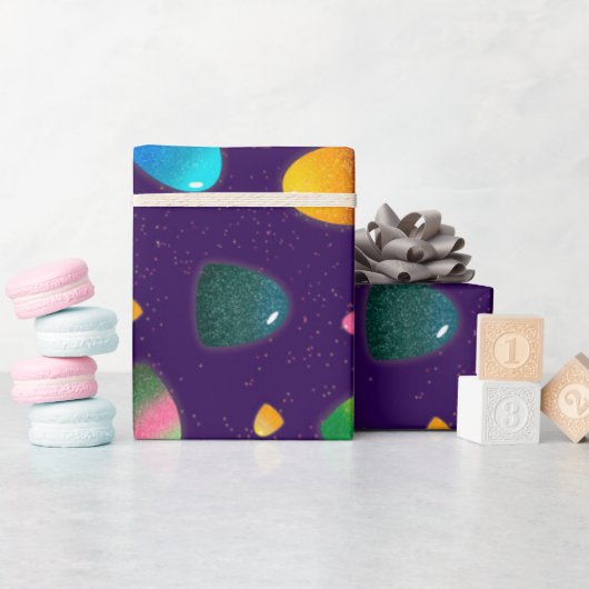 レインボーグムドロップキャンディ ラッピングペーパー (ベビーシャワー)