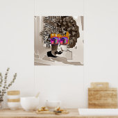 レインボーグラスで彼女の心の中にセピアのお金 ポスター (キッチン)