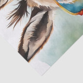 レインボーグラスのデコページ付き水彩色ロバ 薄葉紙 (詳細)