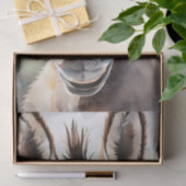 レインボーグラスのデコページ付き水彩色ロバ 薄葉紙 (ギフト)