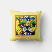 レインボーグラスライオ絵画ンのアイテム。買今 クッション (正面)