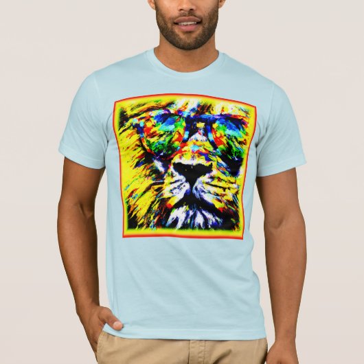 レインボーグラスライオ絵画ンのアイテム。買今 Tシャツ (正面)