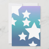 レインボーグラディエントスターズAny Age カラフル招待状 招待状 (裏面)