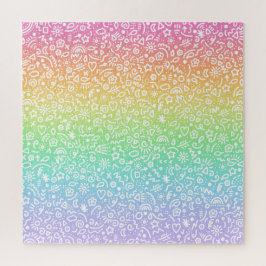 レインボーグラディエントドールジグソーパズル ジグソーパズル