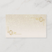 レインボーグラディエントハミングバードアイボリーグリッター 名刺 (裏面)