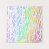 レインボーグラディエント幾何タペストリー タペストリー (正面(横))