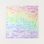 レインボーグラディエント幾何タペストリー タペストリー (正面)