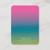 レインボーグラディエント手作りイヤリングディスプレイカード コーリングカード (裏面)