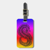 レインボーグラディエントPangolinラゲッジタグ ラゲッジタグ (正面縦)