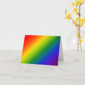 レインボーグラデーシストライプのョン カード (黄色い花)