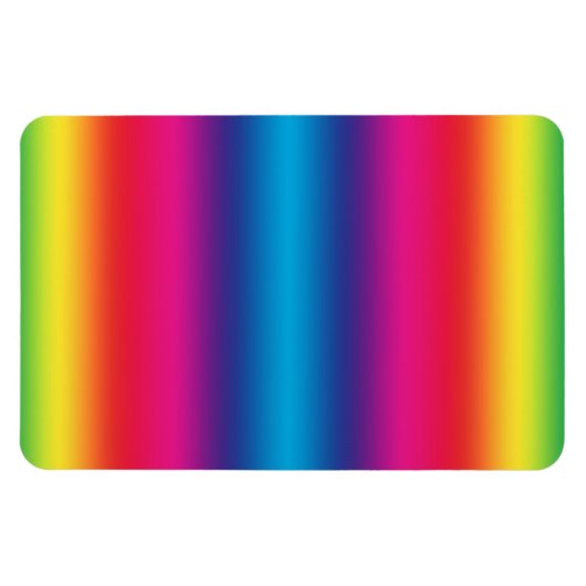 レインボーグラデーショカスタマイズン – レインボーズテンプレート マグネット (横)