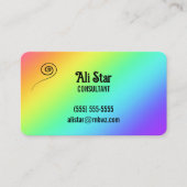 レインボーグラデーションおもしろい名刺 名刺 (正面)