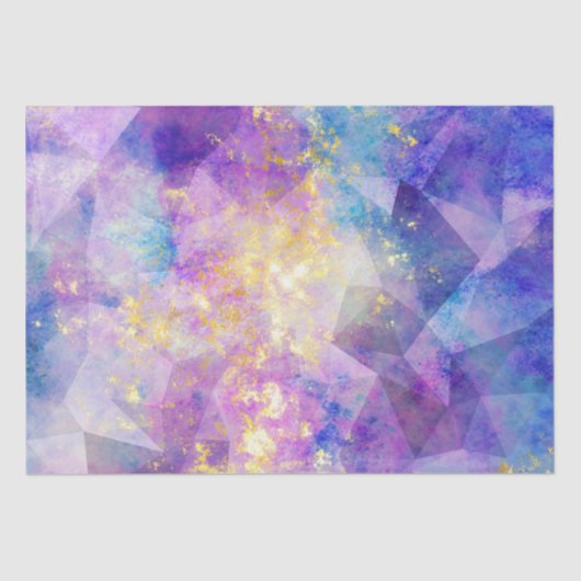 レインボーグラデーションと金ゴールドの火炎のオパール 薄葉紙 (正面)