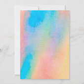 レインボーグラデーションクリスマスホリデーフォトカード 招待状 (裏面)