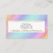 レインボーグラデーショングリッターの色 名刺 (裏面)