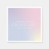 レインボーグラデーショントレンディー卒業ナプキン スタンダードカクテルナプキン (正面)