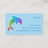 レインボーグラデーションドルフィン 名刺 (裏面)