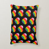 レインボーグラデーションハートパターン アクセントクッション (裏面(縦))