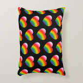 レインボーグラデーションハートパターン アクセントクッション (正面(垂直))