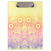 レインボーグラデーションバタフライ&ラディバグ クリップボード (正面)