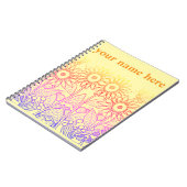 レインボーグラデーションバタフライ&ラディバグ ノートブック (左側)