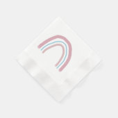 レインボーグラデーションピ絵画ンク 縁ありカクテルナプキン (角)