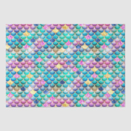 レインボーグラデーションフォイル&金ゴールドグリッターマーメイドはかりで測 薄葉紙