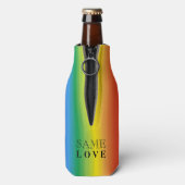 ..レインボーグラデーションプライドサマーパーティーパーソナライズされた ボトルクーラー (ボトル裏面)