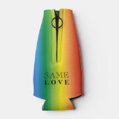 ..レインボーグラデーションプライドサマーパーティーパーソナライズされた ボトルクーラー (裏面)
