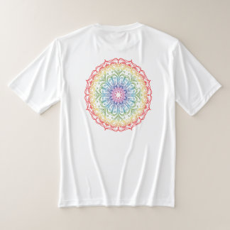 レインボーグラデーションマンダラ Tシャツ