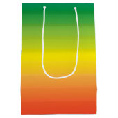 レインボーグラデーションモダンはっきりしたプライド ミディアムペーパーバッグ (裏面)