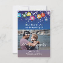 レインボーグラデーションランタンPHOTO Save the Date