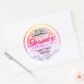 レインボーグラデーションロゴケーキ製品包装ラベル ラウンドシール (封筒)