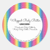 レインボーグラデーション体バターバスブランディング包装 ラウンドシール (正面)