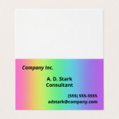 レインボーグラデーション折り畳み名刺 名刺 (外部フラット)