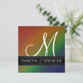 レインボーグラデーション |はっきりしたカラフルプライドフラグ抽象芸術 招待状 (スタンド正面)