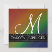 レインボーグラデーション |はっきりしたカラフルプライドフラグ抽象芸術 招待状 (正面)