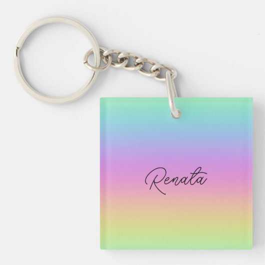 レインボーグラデーション キーホルダー (正面)