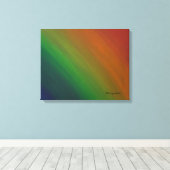 レインボーグラデーション |ゲイプライドカラフル国旗の抽象芸術 キャンバスプリント (インサイチュ (ウッドフロア))