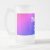 レインボーグラデーション(青から緑) フロストグラスビールジョッキ (左)