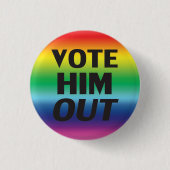 レインボーグラデーションLGBTゲイプライド 缶バッジ (正面)