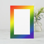 レインボーグラデ縁どーション招待状 招待状 (スタンド正面)