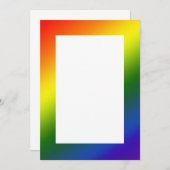 レインボーグラデ縁どーション招待状 招待状 (正面/裏面)