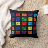レインボーグラニースクウェア枕 クッション (ブランケット)